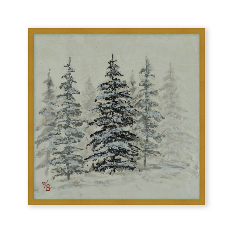 Nature Inspired "Serene Grove" Canvas Wall Art By , 30" H x 30" W, Framed Canvas, Beige