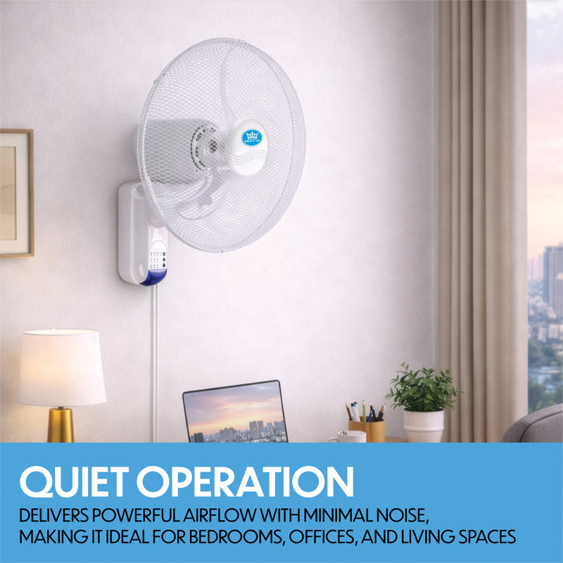 18" Oscillating Wall Fan with Timer