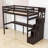 Twin Size Wooden Loft Bed With Built-In Desk And Storage-1699348006