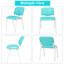 5 chaises de salle d'attente, chaises de salle de conférence empilables-100670025-100670026