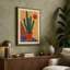 Geometric Cactus Mid-Century - Wrapped Canvas-1196214945-1196214949