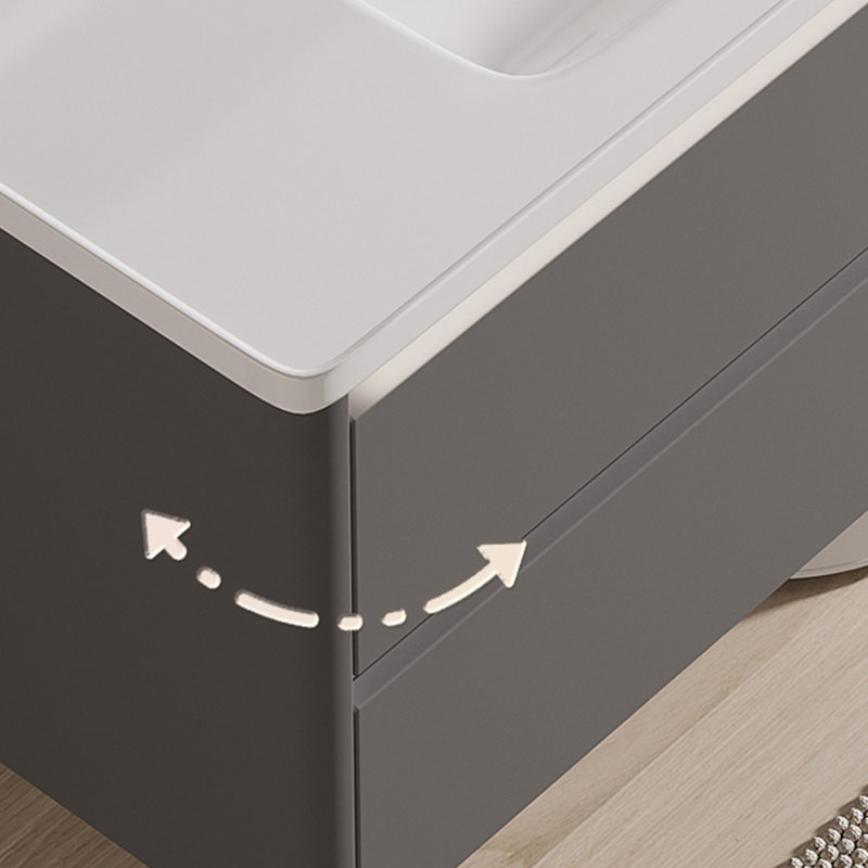 Stylish simple grey bathroom cabinet