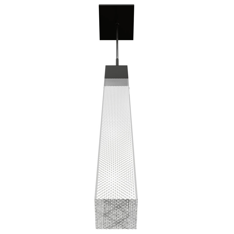 The Original Glacier Snow Collection 1 Light Acyrlic Pendant, Antique Bronze