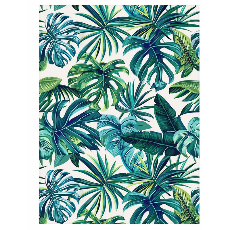 «Botanical Monstera Leaves», motif d'art tropical sans cadre, H 20 po x l 16 po