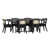Gray Table with Black Velvet Chairs selected