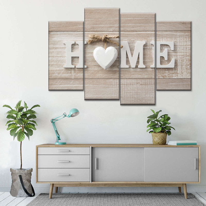 " Home Sign " 4 - Pieces, 22" H x 36" W x 1" D