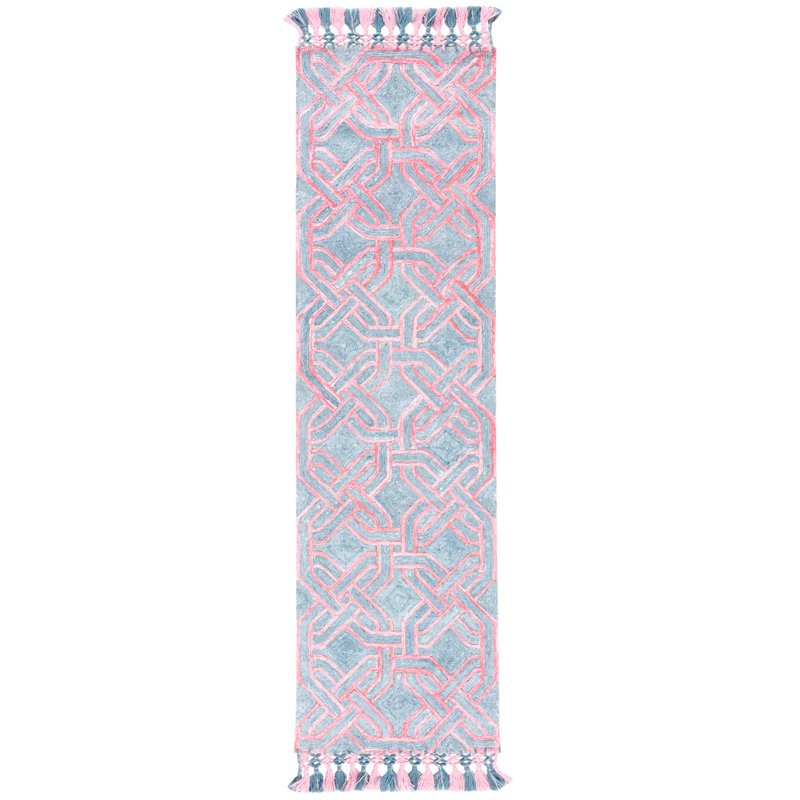 Curran Hand Tufted Performance Geometric Rug, Runner 2'3" x 8'