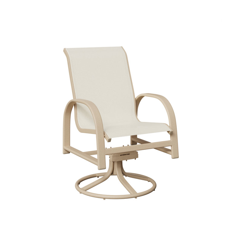 Chaise berçante pivotante en aluminium Berlin Lings, Blanc, Aluminium Luna multicolore