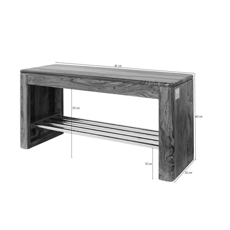 Toronto Solid Wood Storage Bench