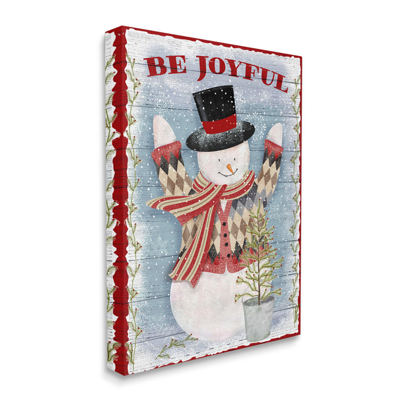 Arbre de Noël neige d’hiver par Beth Albert-impression d’art graphique, H 30 po x l 24 po x P 1,5 po, Toile tendue