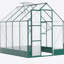 Serre en polycarbonate de 8 pi x 6 pi avec évent de toit et gouttière-125438461-125438467