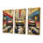 Toile avec cadre flottant or