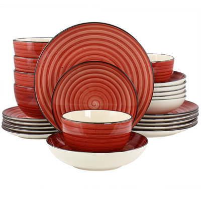 Piece Stoneware Dinnerware Set - Service for 6