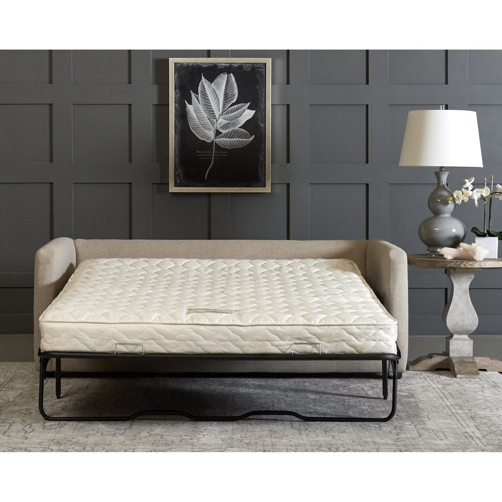 Godwin 75'' Upholstered Sofa, Macc Ecru