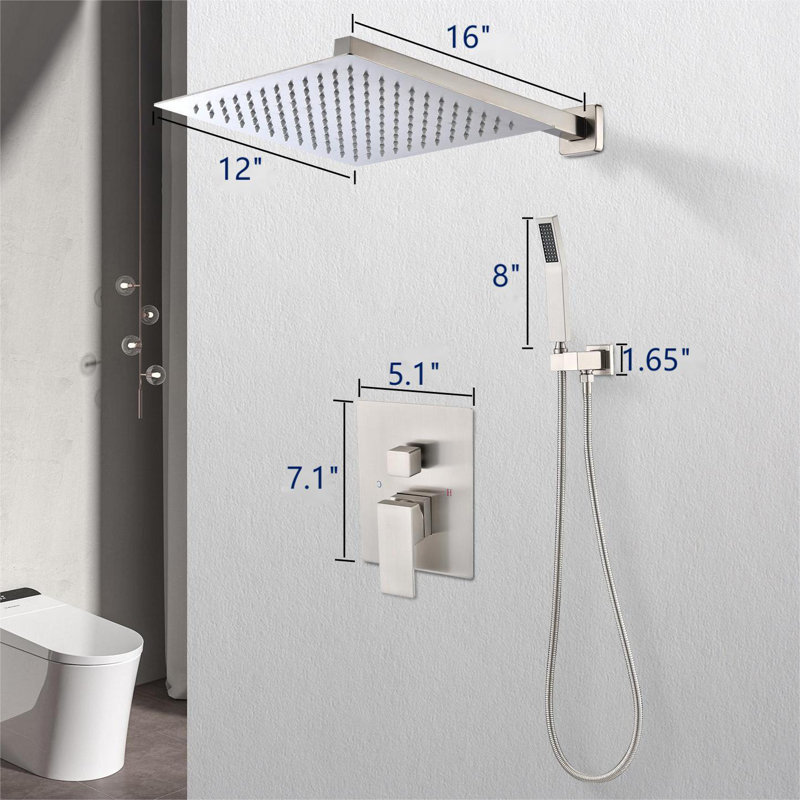 All-In-One Kit with Rough in-Valve, Brushed Nickel