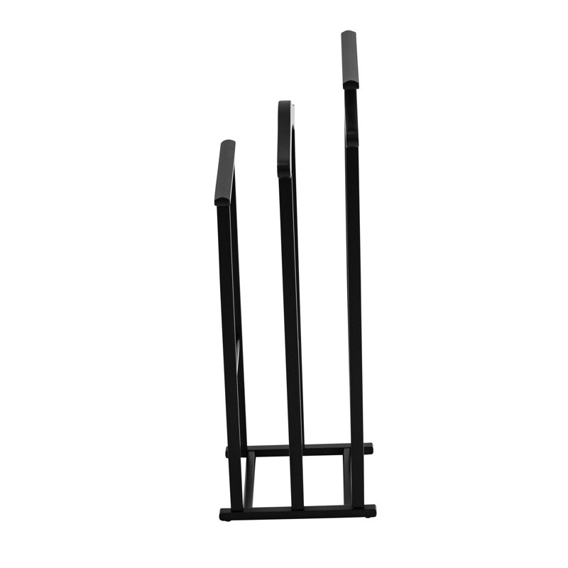 Bragg Solid Wood Freestanding Valet Stand, Black