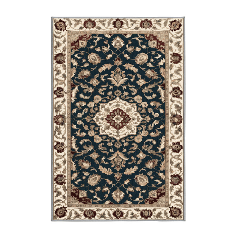 Machine Washable Persian Gray Area Rug, Rectangle 2' x 3'