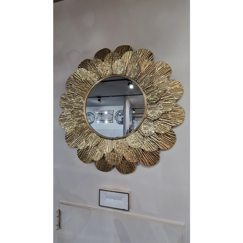 Deverel Metal Round Wall Mirror