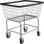 Chariot à linge avec roulettes 2,5 boisseaux 2,5 - structure commerciale en acier 22,25 po x 27,25 po x 27,5 po, roulettes 4 po (2 verrouillables), panier amovible pour la maison / hôtel / salle de lavage