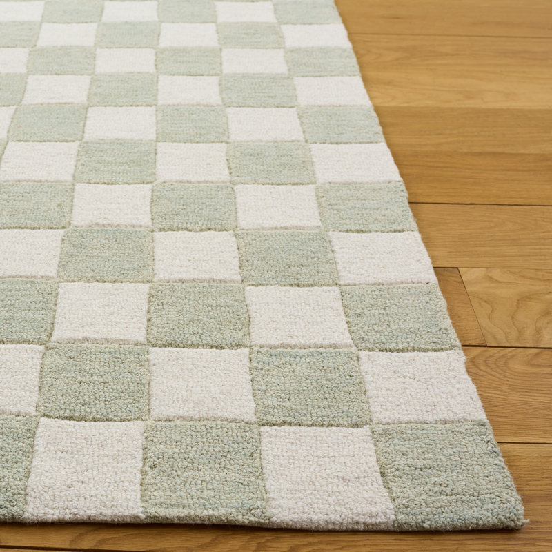 Tapis géométrique en laine / coton touffeté à la main Jevale, Rectangle 5 pi x 8 pi