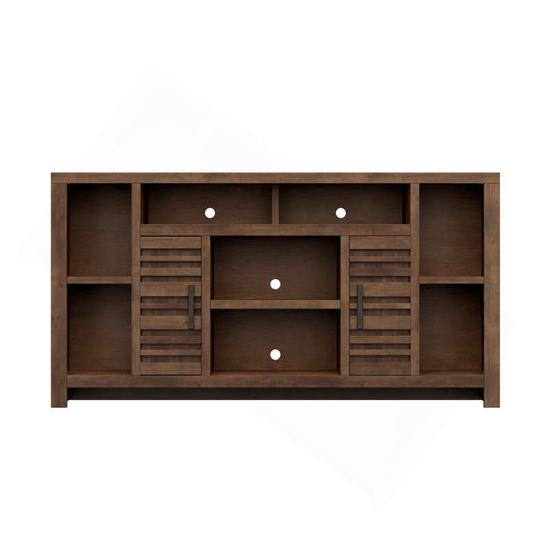 Console de 64 po pour téléviseur de 70 po ou moins, sans assemblage requis, finition whisky