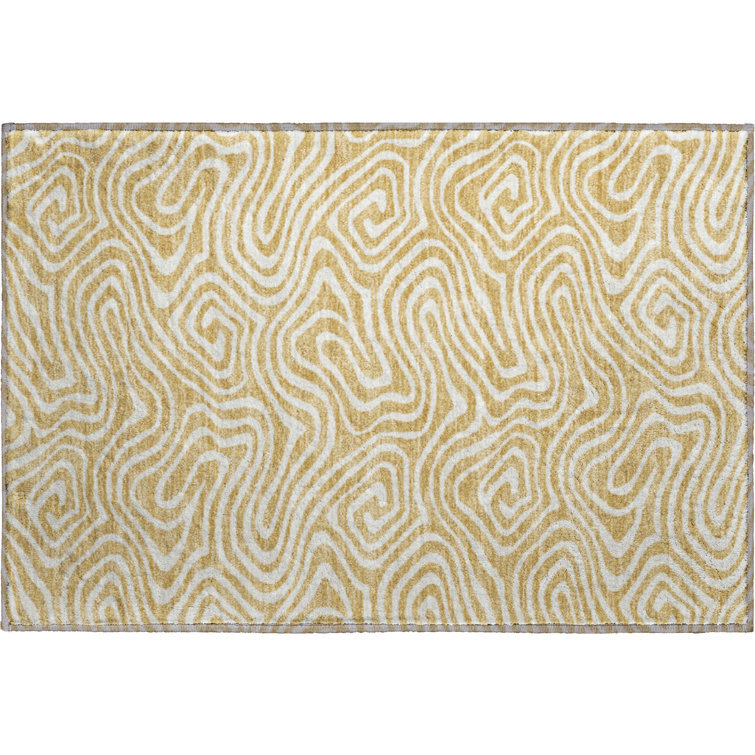 Premium Machine Washable Colmenero AMF1020 Swirls Rug