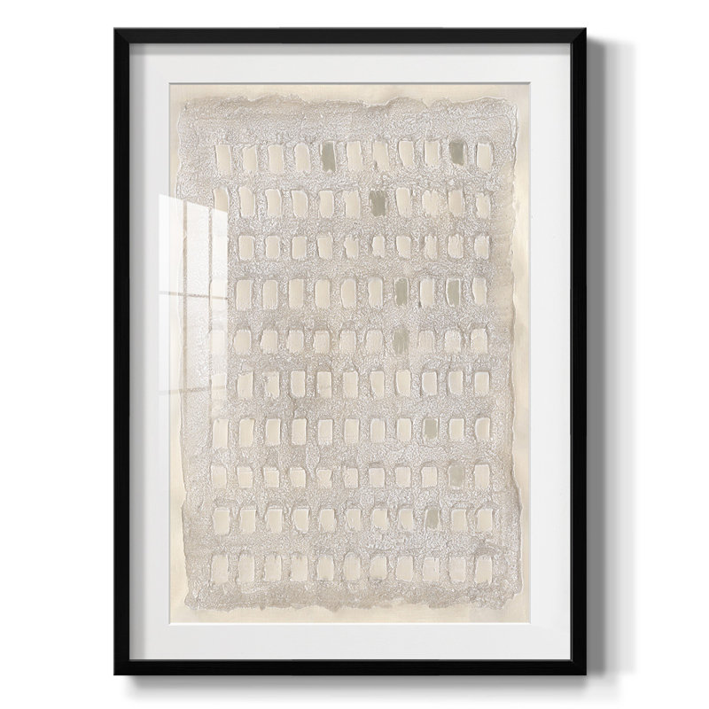 Pearl Punch Card II, Papier avec cadre noir, Blanc