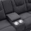 Fauteuil inclinable manuel de 94,4 po pour cinéma maison avec boîte de rangement et deux porte-gobelets pour le salon