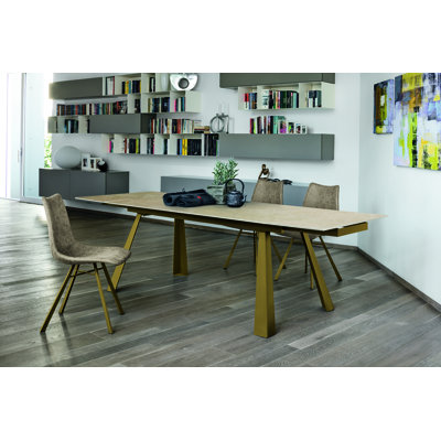 Kelli Glass Top Metal Base Dining Table