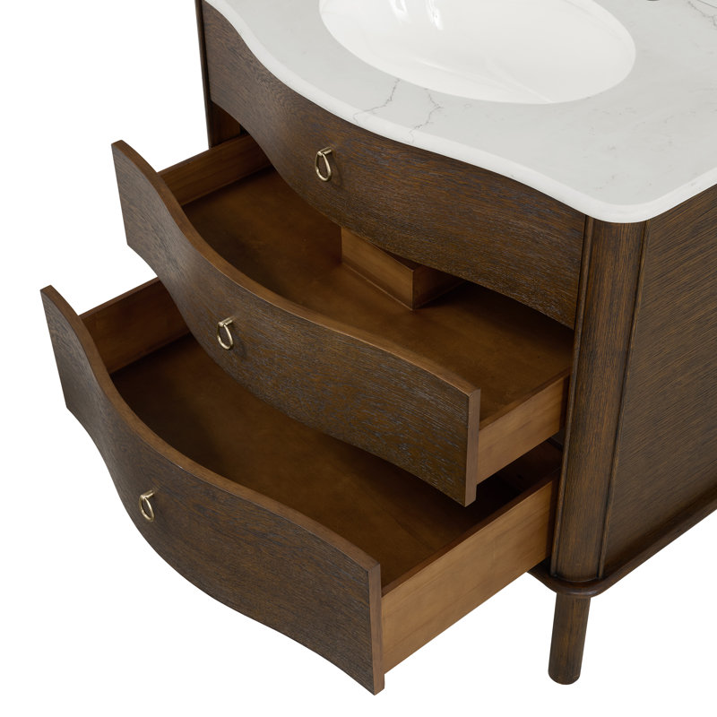 Grace 72" Bathroom Vanity In Natural Enhanced Oak, Enhanced Brown Oak, 36''