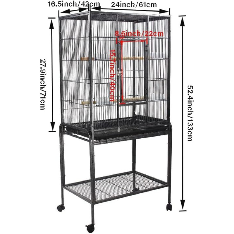 133cm Stainless Steel Flight Cage