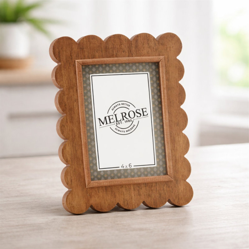 Cadre photo 10 "en bois festonné 10"