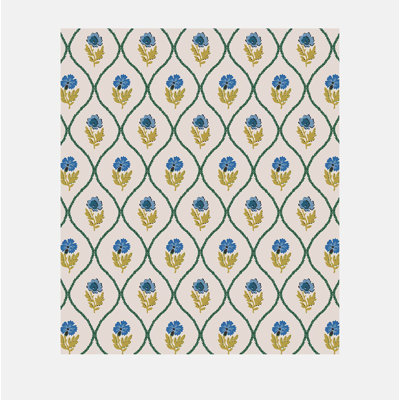 Joules Trellis Floral Creme Gold Wallpaper