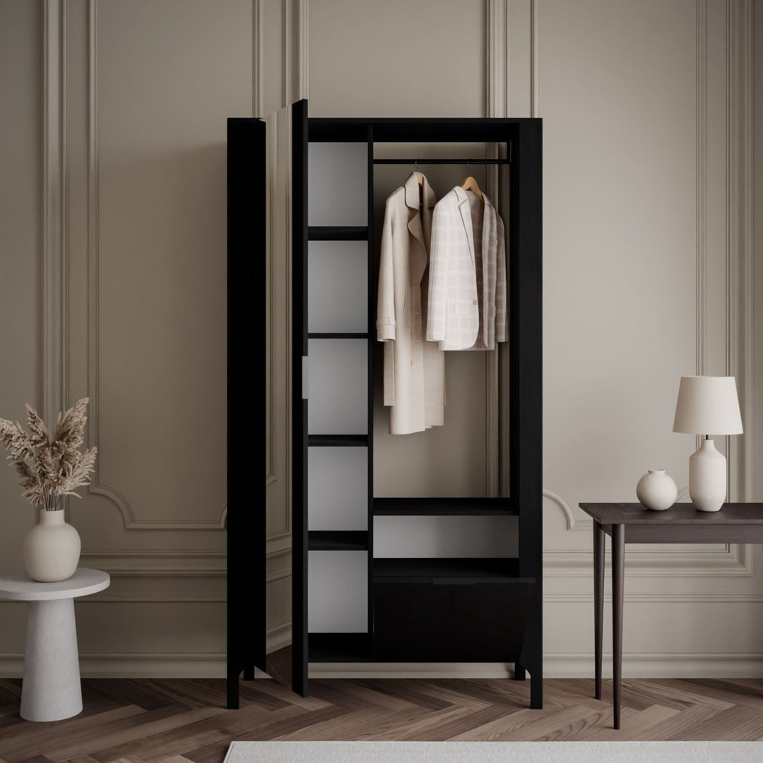 2 Door Manufactured Wood Wardrobe