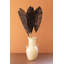  Feuille d'ange décorative sculptée noire - motif floral séché H 60 po, ensemble de 6