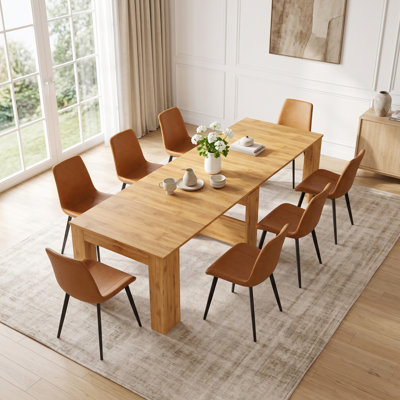 Kitchen Dining Table Set With Chairs, Extendable Console Table
