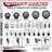 Rubber Swivel 3/4 Inch Threaded Stem Caster Set 2 Total Lock BRK