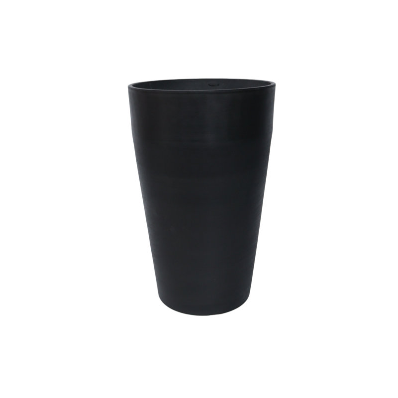 Steph Tall Round Plant Pot, Contemporary Concrete Effect Tall Planter, Round Indoor and Outdoor Vase Planter with Drainage Hole