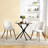 Maycel 3-Pieces 31.5" Round Dining Table Set with 2 Upholstered Chairs for Small Space Dining Room-627838106-627838105