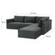 Deirdre 5 - Piece Modular Upholstered Reversible Chaise L-Sectional