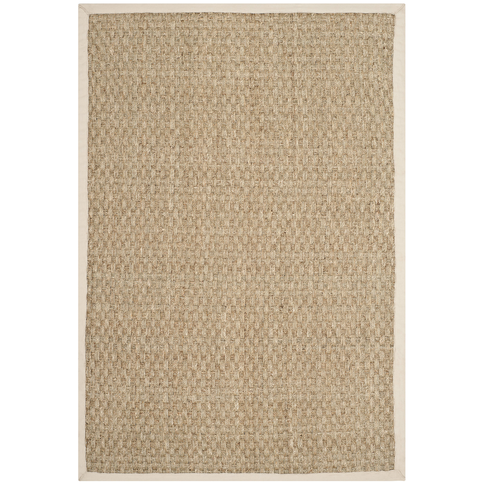 Dollard Natural Ivory Seagrass Rug, Rectangle 4' x 6'