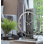 Streak Industrial Quartz movement / Crystal Tabletop Clock in Silver