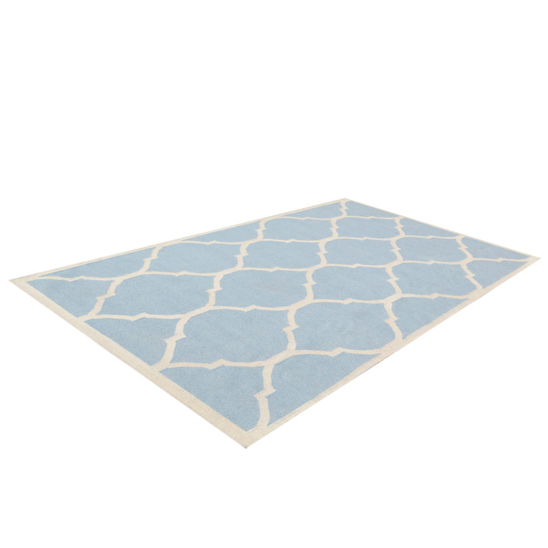 Lara Geometric Wool Hand Woven Area Rug, Rectangle 140 x 200cm