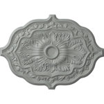 Endurathane Pesaro Ceiling Medallion, 36"W x 26"H x 1 1/2"P, Factory Primed