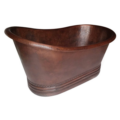 60'' x 20'' Freestanding Soaking Copper Bathtub