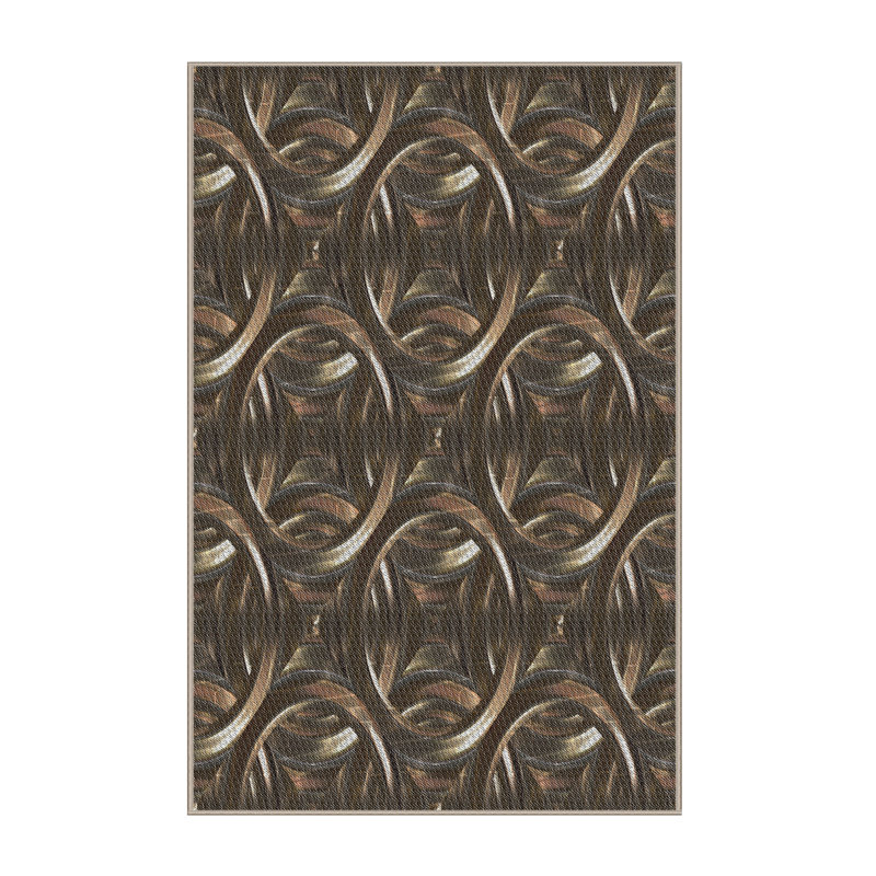 Tapis noir tissé à la machine, Rectangle 8 pi x 12 pi