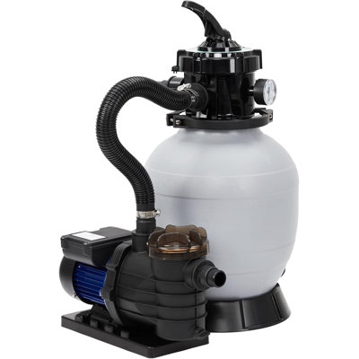 Pompe à sable de 13 po, filtre à sable de piscine 3434GPH 3 / 4HP pour piscine hors terre et creusée jusqu'à 8500 gallons, avec valve multi-ports à 6 voies et panier à crépine Installation facile