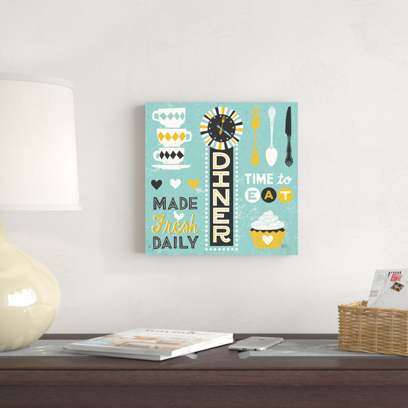 " Retro Diner Pattern I " by Michael Mullan, 12" H x 12" W