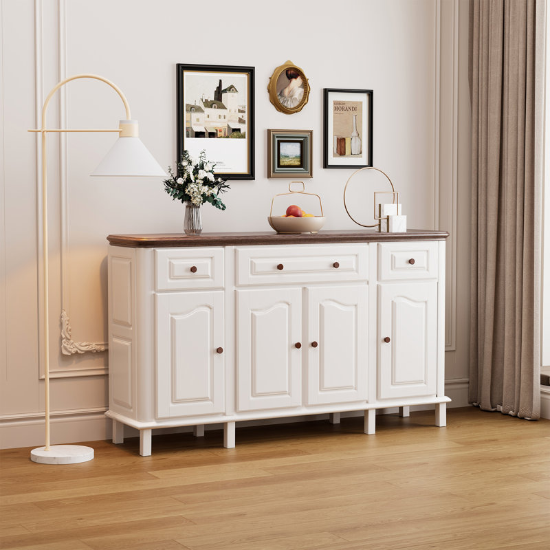 Poignée d'armoire ronde en bois massif