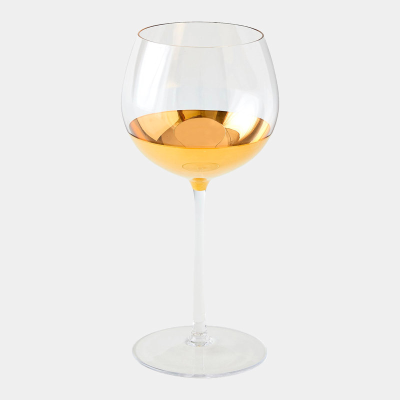 Metallic Orb Wine Glass